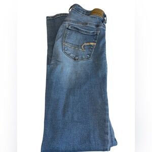 American Eagle jegging jeans next level stretch high rise button/zip Size 4 Long